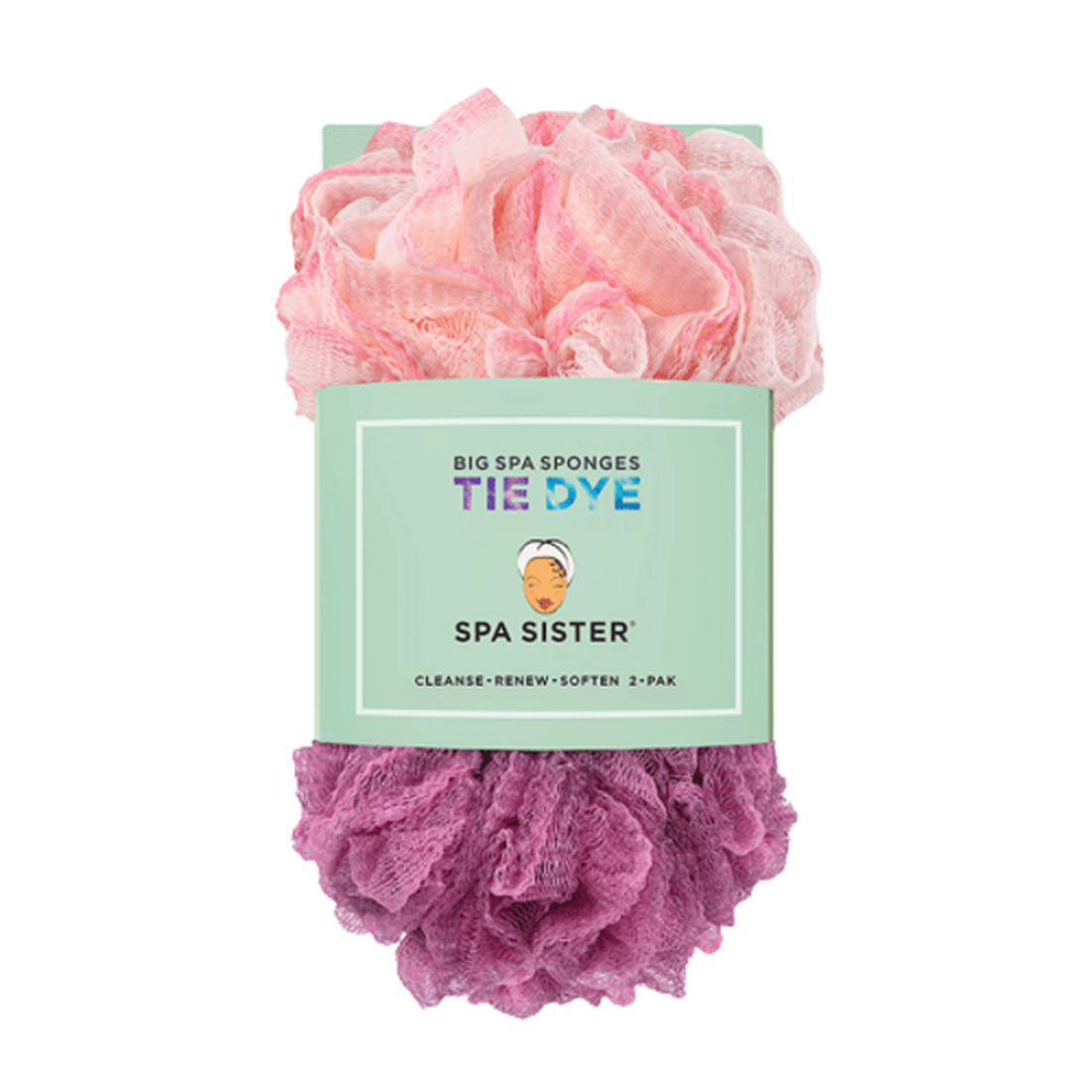 Jumbo Gauze Sponge 2pk Tie Dye Banded (Pink/Mauve)