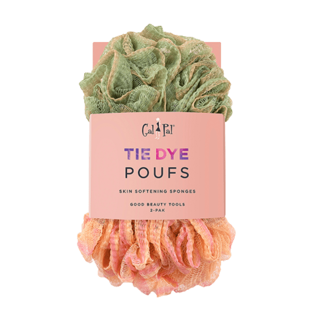 Tie Dye Lush Poufs 2pk Light (Jade/Peach)